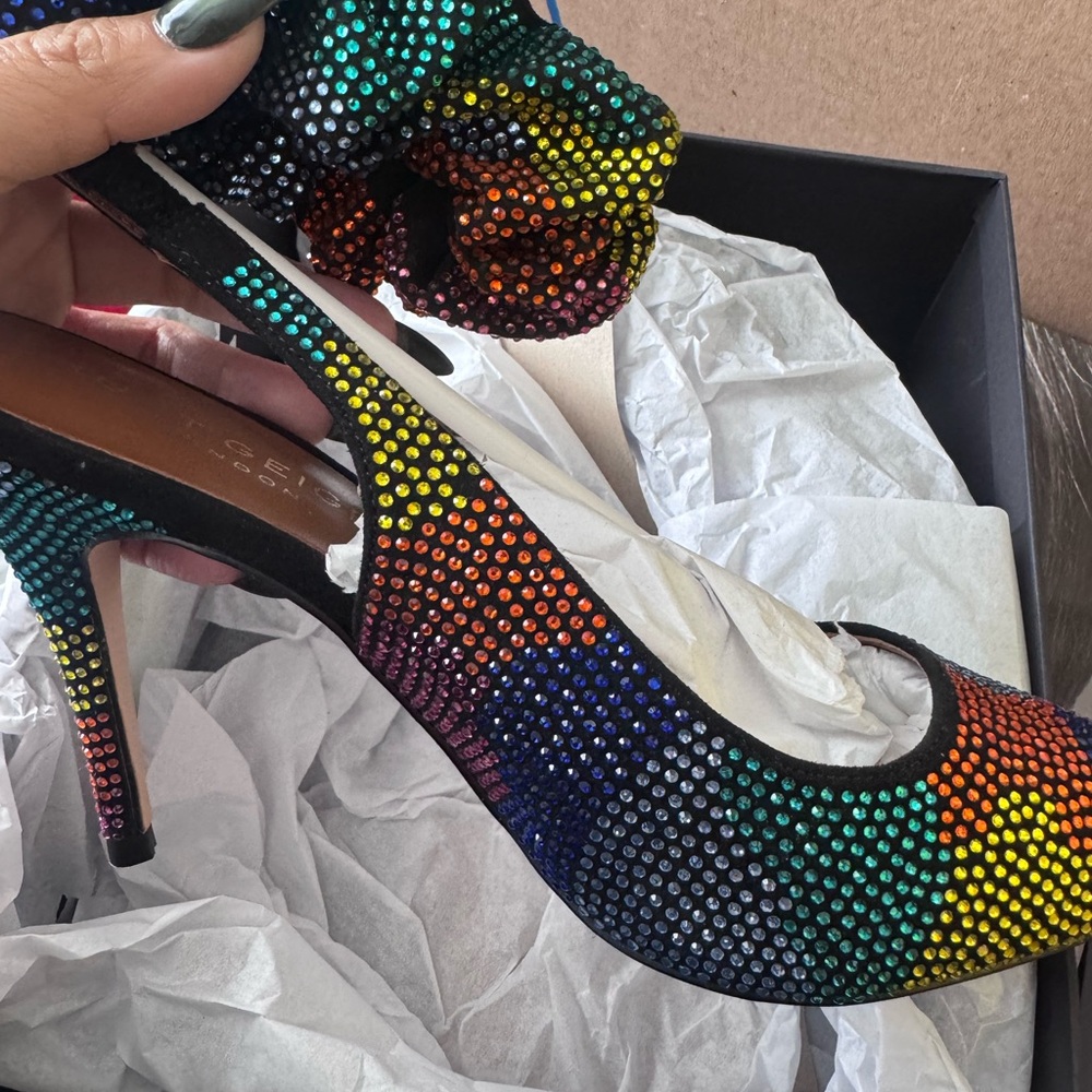 Kurt Geiger Multicolor Rhinestone Heels - Picture 4 of 6